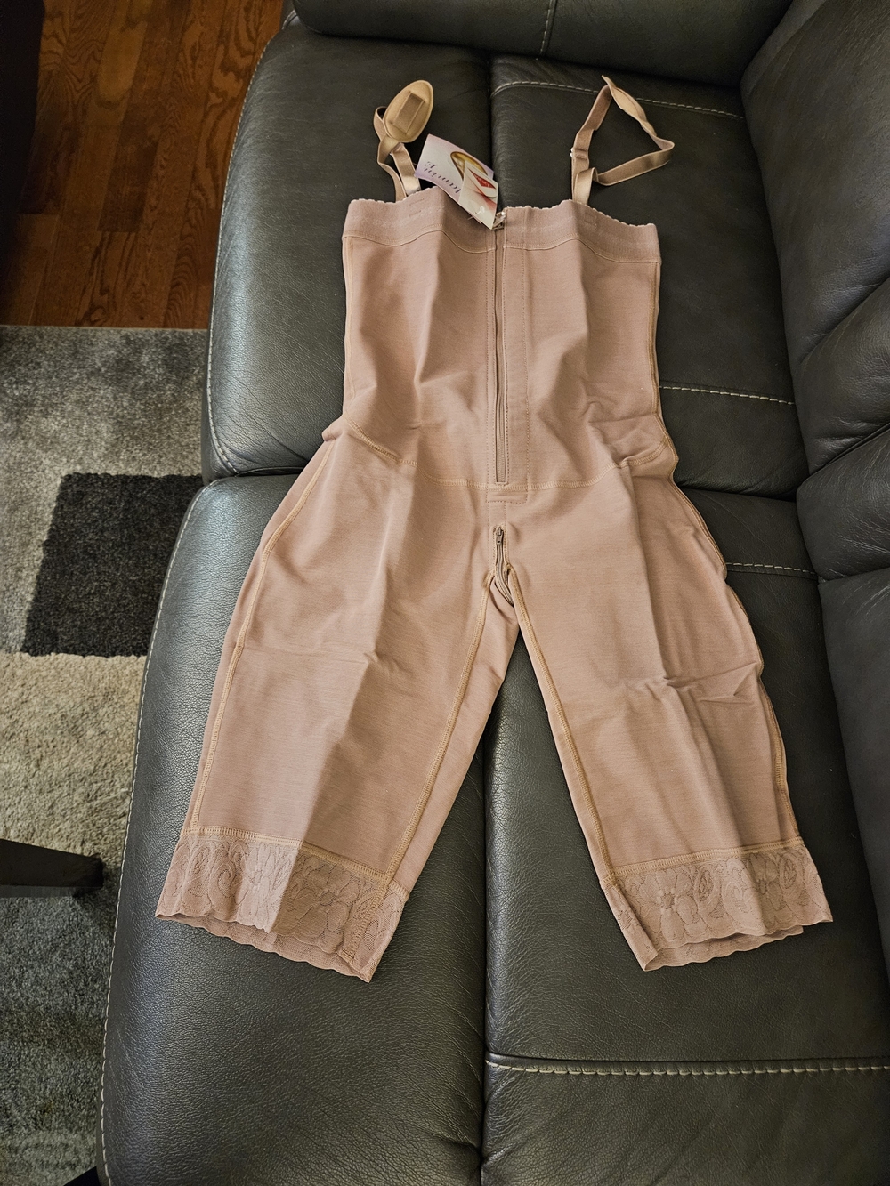 High-Waist Capri Shapewear Bodysuit in Blush